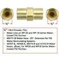 thumbnail image 2 of Water Hose Coupler 5/8"-18 LH Female x 5/8"-18 LH Female for Water-Cooled TIG Torches Recirculating Systems., 2 of 2
