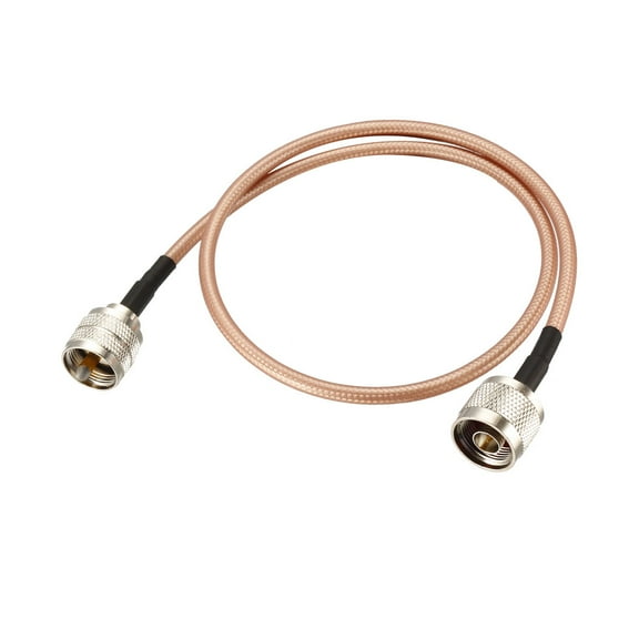 Unique Bargains UHF () Male to N-Type Male Antenna Cable RG400 Coax Cable 0.46M/1.5Ft
