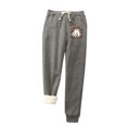 thumbnail image 1 of Womens' Warm Legging Tummy Control Printed Leggings With Elastic Drawstring Pockets And Thick Insulation Pants On Clearance, 1 of 5