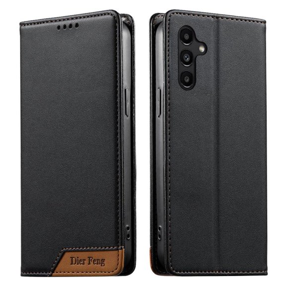 Wallet Case for Samsung Galaxy A15 RFID Blocking Flip Cover with Card Slots & Cash Pocket, Strong Magnetic Closure, Wireless Charging Compatible Black