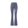 thumbnail image 4 of ATOYSOY Women Leggings High Waisted Flare Pants Yoga Pants Solid Color Full Length Bottoms, 4 of 5