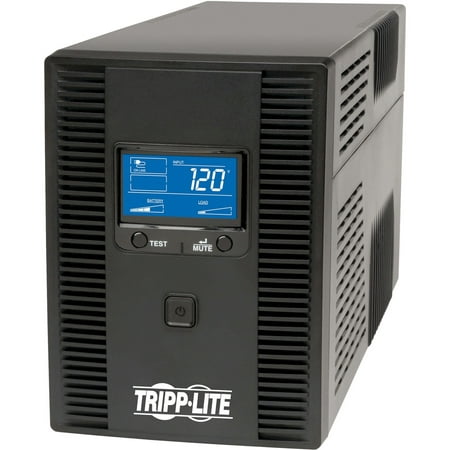 Tripp Lite 1500VA UPS Battery Backup, AVR, LCD, Line Interactive, 10 Outlets, 120V, USB, TEL & Coax Protection
