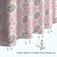 thumbnail image 6 of Pioneer Flower Floral Print Pattern Shower Curtain 72"x84", Bathroom Decorative Shower Curtain Set with 12 Hooks, Waterproof Washable, 6 of 6