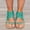 Green, variant on Women's Bohemian Strappy Gladiator Sandals, Zip Back Open Toe Flats, Trendy Summer Shoes for Date, Travel, Shopping Black 38