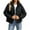 Black, variant on Baqcunre Womens Winter Coats Women's Autumn And Leisure Long Sleeve Standing Neck Short Solid Color Slim Fit Solid Color Breadwear Cotton Coat Puffer Jacket Womens Womens Fall Fashion 2023 Black L