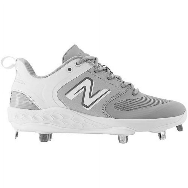 New Balance Women s Fresh Foam X Velo V3 Low Metal Fastpitch Softball Cleats Grey White Medium 6.5 Walmart