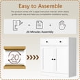 thumbnail image 2 of Metal Storage Cabinet, Multipurpose Storage Cabinet and 1 Drawer, 2-Tier Office Cabinet for Home, Living Room, Gym, Apartment (White), 2 of 8
