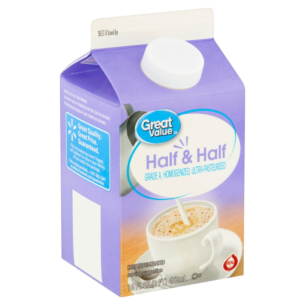 Great Value Half & Half, 16 fl oz