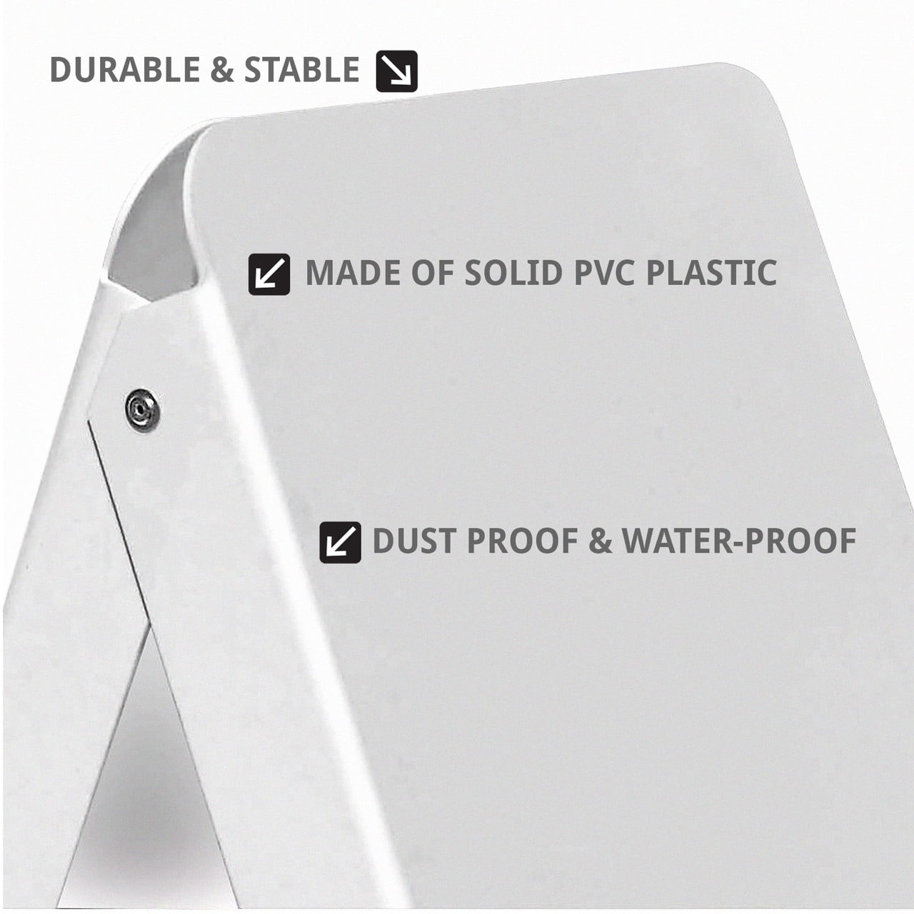 White Double Sided Multi-Purpose Write-On and Adhesive Sidewalk Board 19.75"W X 34.65"H