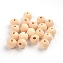 Unfinished Natural Wood Beads Spacer Craft Beads for DIY Macrame Rosary Jewelry Lead Free Round Moccasin 10mm Hole: 2mm