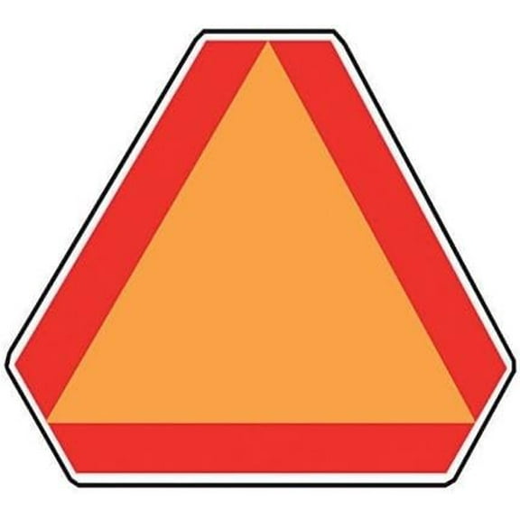 Hy-Ko Slow Moving Vehicle Sign - Orange, Outdoor - 14" x 16"