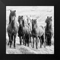 thumbnail image 2 of PHBurchett 20x20 Black Modern Framed Museum Art Print Titled - BandW Horses VIII, 2 of 5