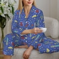 thumbnail image 6 of Haiem New-York City Pattern Women’s Long-sleeve Sleepwear,Sleepwear Set,2-piece Loungewear Set,Soft PJs Comfy Nightwear with Pockets-XX-Large, 6 of 7
