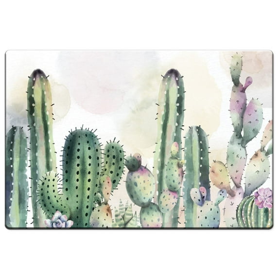 CounterArt "Colorful Cactus" Decorative Kitchen Floor Mat