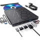 thumbnail image 1 of External CD/DVD reader for laptop, DVD player for laptop, 8 in 1 USB ultra slim portable, DVD/CD burner external drive optical compatible, 1 of 4