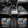 thumbnail image 7 of Yiaed Forest Lake White Horse Print Carpet Floor Mats for Cars, Auto Accessories Front & Rear Car Floor Mats Car Floor Foot Mat Sets of 4 Pieces, 7 of 7
