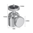 thumbnail image 5 of Pebbuoy Aluminum Alloy Mini Ball Head 360 Degree Rotatable 1/4 3/8-inch Screw Metal LED Video Light Cell Phone DSLR Camera Monopod Tripod Head Mount Adapter Camera Accessories, 5 of 8