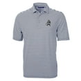 thumbnail image 2 of Men's Cutter & Buck Navy Utah State Aggies Big & Tall Team Logo Virtue Eco Pique Stripe Recycled Polo, 2 of 3