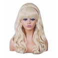 thumbnail image 3 of Disfraz de peluca Rugelyss, larga y ondulada, rubia con flequillo para mujer de los 80, 3 of 9