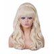 thumbnail image 3 of Disfraz de peluca Rugelyss, larga y ondulada, rubia con flequillo para mujer de los 80, 3 of 9