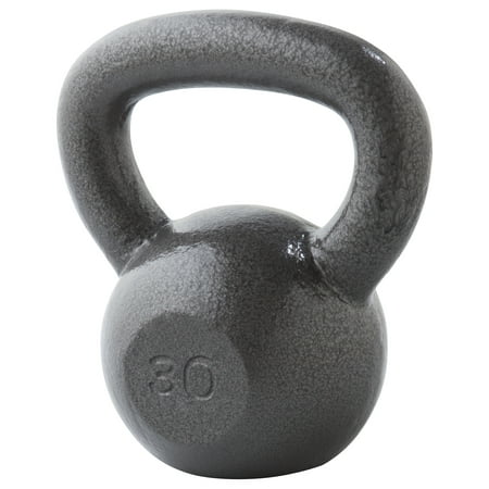 Weider Cast Iron Kettlebell, 10-35 lbs with Extra Wide Grip and Hammertone Finish