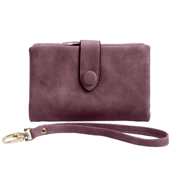 PU Leather Women Wallets Short Hasp Coin Purses Bifold Solid Color Wallet Bags