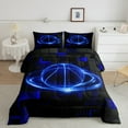 thumbnail image 2 of Basketball Queen Comforter Set Teens Adults,Neon Basketball Bedding Set,Geometric 3D Grid Down Comforter Bedroom Decor,Sports Game Bed Set, 2 of 7