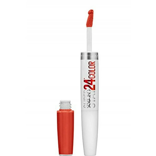 Maybelline Superstay 24 , Labial 2 pasos, Naranja sin fin