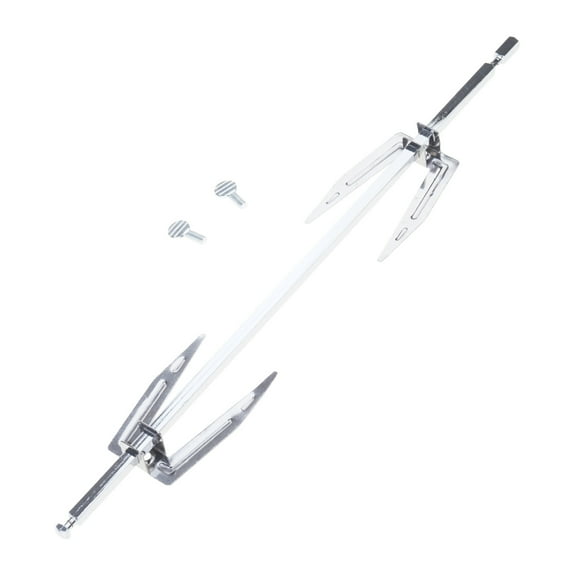 Yauxim Grilled Chicken Fork Stainless Steel Grills Rotisserie Forks Meat Spit Rods Barbecue Rotating Rotisserie Rack for BBQ Outdoor