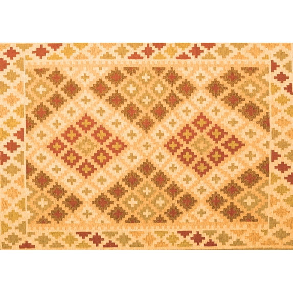 Ahgly Company Indoor Rectangle Southwestern Orange Country Area Rugs, 3' x 5'