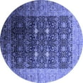 thumbnail image 1 of Ahgly Company Indoor Round Oriental Blue Industrial Area Rugs, 3' Round, 1 of 4