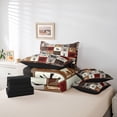 thumbnail image 6 of meiyoeat Wild Animal Deer 7-Piece King Bedding,For Men,Retro Farmhouse Camouflage Hunting King Bed in a Bag For Kids,Black Reversible, 6 of 7