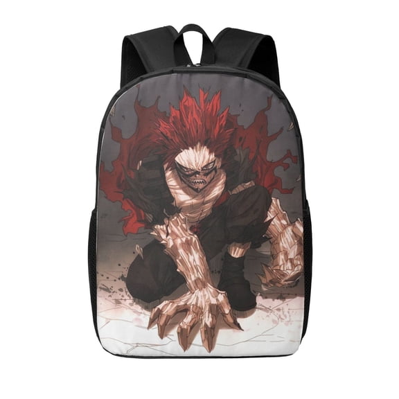 My Hero Academia Eijiro Kirishima Backpack 17 Inch Large Capacity Casual School Bag Lightweight Daypack Laptop Bag Travel Hiking Camping