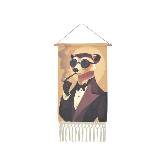 WISHTIME Rainforest Explorer Hanging Poster- Printed on Linen with Wood Frames Tassel，Exotic Decor Made in USA