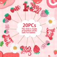 thumbnail image 2 of Adornos para magdalenas KeaiBear Sweet One Strawberry, 20 unidades, 2 of 7