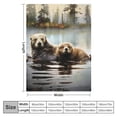 thumbnail image 4 of COMIO  Swimming Otters Blanket Soft Fluffy Throw for Couch Sofa Bed, 4 of 6