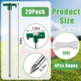 thumbnail image 2 of Loccmat 20 Pcs Metal Tent Stakes Heavy Duty,10 inch Camping Stakes Tent Pegs with 4x10ft Ropes,Galvanized Non-Rust Camping Tent Stakes,Pop Up Canopy Stakes,Tent Spikes for Outdoor Camping,Green, 2 of 7