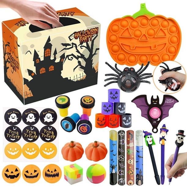 Paquete de juguetes antiestrés de Halloween, caja ciega de Adviento, alivio del estrés y antiansiedad, juego de juguetes sensoriales para el TDAH autista para niños y adultos Yanshi 2060251N2