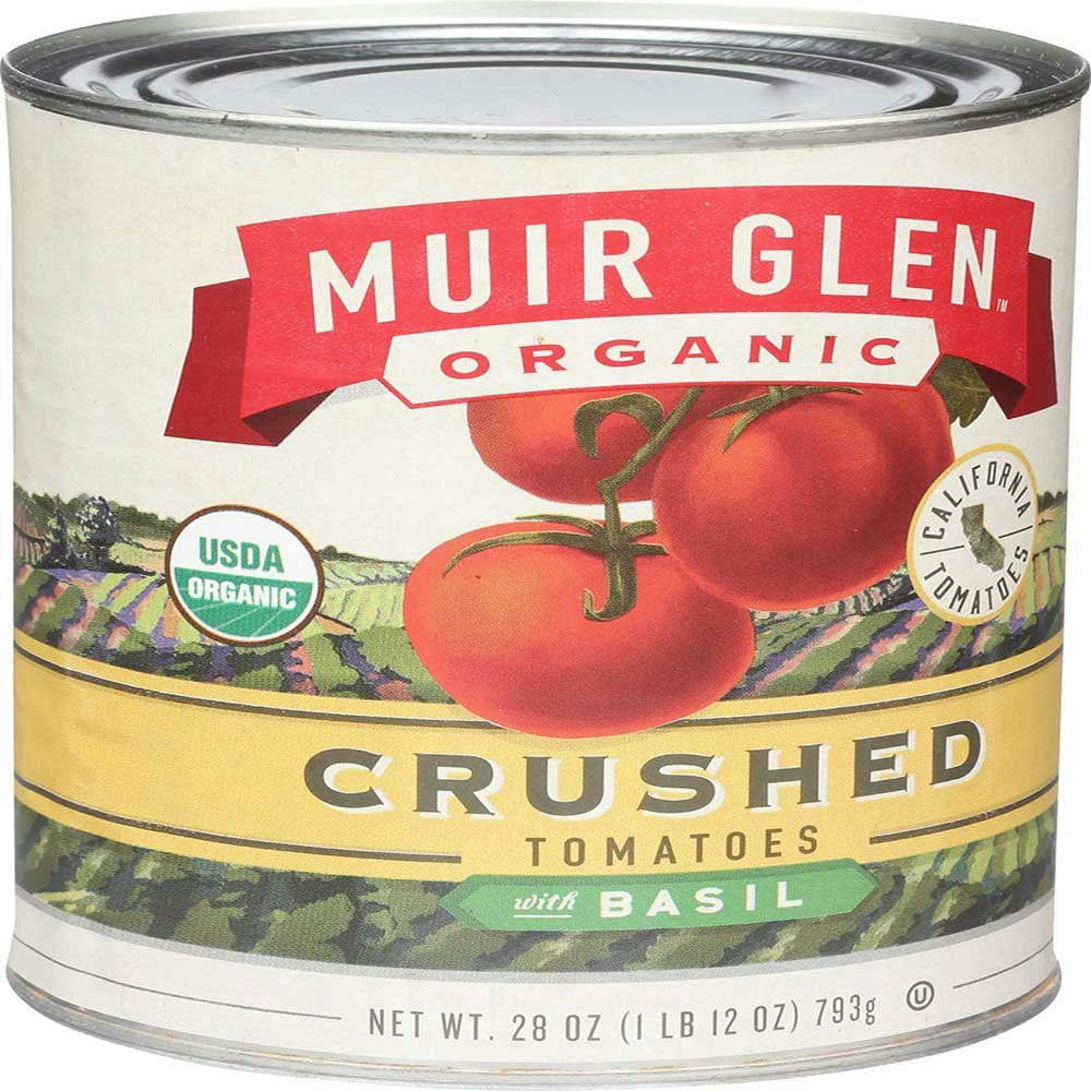 Muir Glen Crushed Tomatoes With Basil 28 oz (Pack Of 12)