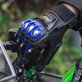thumbnail image 5 of Guantes ILM, aleación de acero, piel, nudillos duros, pantalla táctil, color azul L, 5 of 5