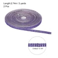 thumbnail image 2 of 2Pcs Rhinestone Ribbon Self Adhesive Crystal Rhinestone Strips 0.4cm x 3 Yard Bling Rhinestone Ribbon Roll 2 Rows for DIY Crafts Wedding Clothing Nails Decoration, Purple, 2 of 5