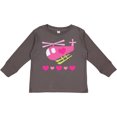 thumbnail image 3 of Inktastic Valentine Pink Heart Helicopter Boys or Girls Long Sleeve Toddler T-Shirt, 3 of 5
