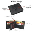 thumbnail image 4 of MARSHAL RFID Blocking Distressed Leather Bifold Wallet for Men with Tree of Life Design Black, 4 of 8