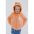 thumbnail image 2 of Sudadera con capucha Bluey Bingo para niños pequeños, acogedora, sherpa, con cremallera, naranja, 5T, 2 of 5