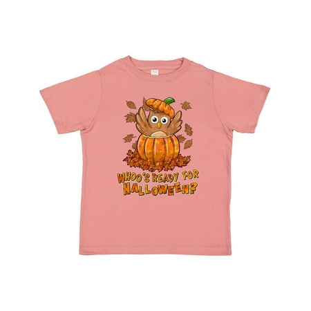 

Inktastic Whoo s Ready for Halloween- Cute Owl in a Pumpkin Gift Toddler Boy or Toddler Girl T-Shirt