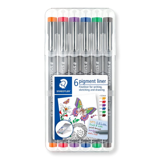 Bolígrafos de Línea de Pigmento STAEDTLER 30803-SSB6 Colores Surtidos 0,3 mm