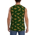 thumbnail image 4 of Uemuo Hohey Bee Pattern Men's Sleeveless T-Shirt,Muscle Athletic Tank Top, Moisture-wicking Quick-dry Breathable Classic Tee Top for Gym Run Outdoor Sports-X-Large, 4 of 8