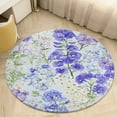 thumbnail image 4 of Floral Colorful Flower Washable Round Rug -Circle Area Rugs for Nursery Bedroom, Vintage Non Slip Non Shedding Low Pile Carpet for Living Room Coffee Table Entryway, 4 of 6