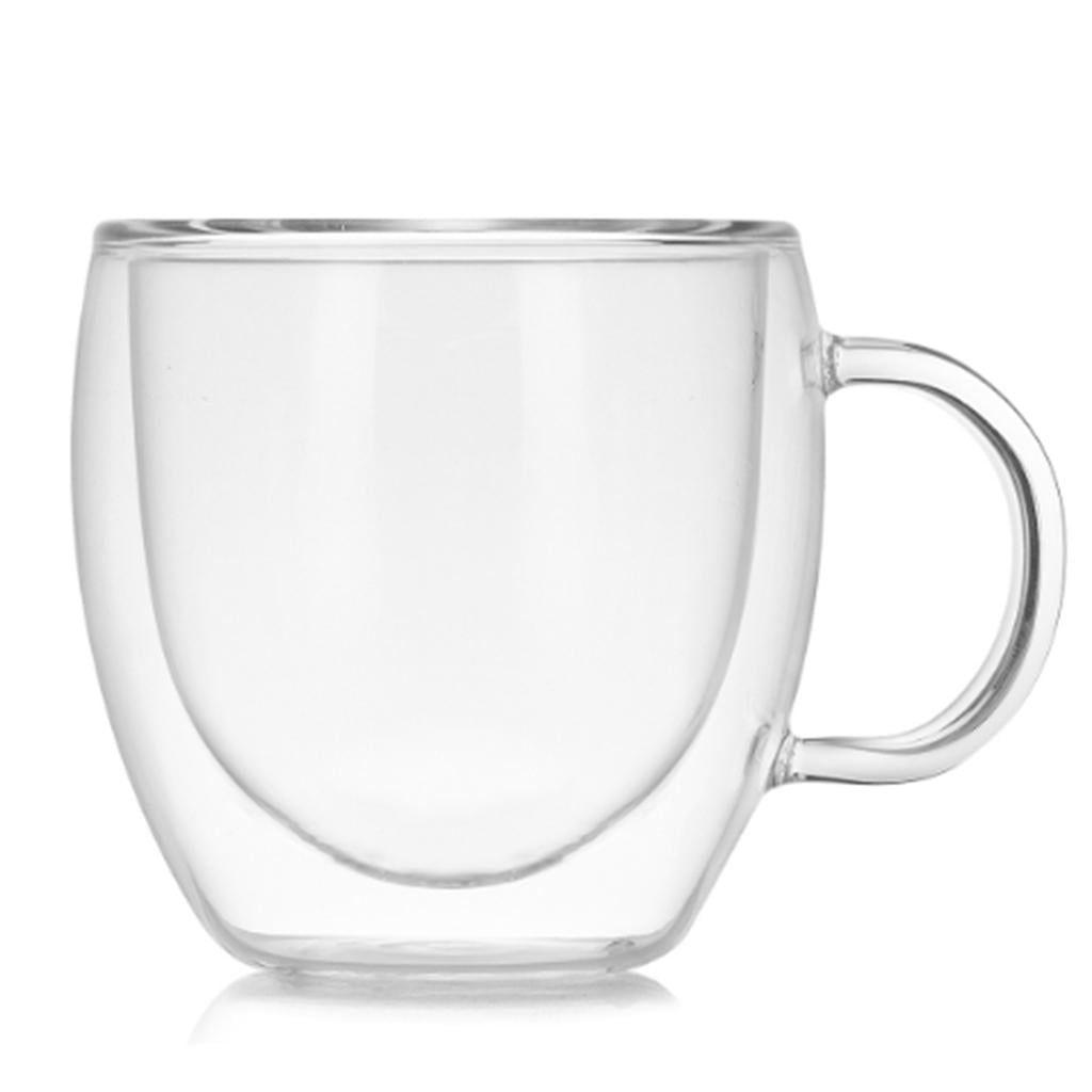 Axioma 2x Morning Beverage Cup Office coffee and tea Glass Mugs for Espresso Latte Drinks