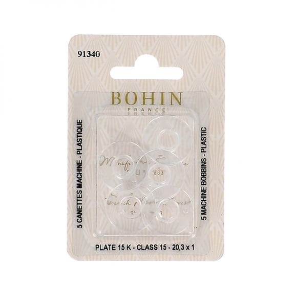 Bohin Class 15 Plastic Bobbins 91340